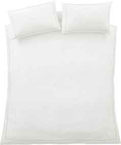 Бяло/бежово двойно 3 части спално бельо от памук перкал 200x200 cm Contrast Trim – Bianca
