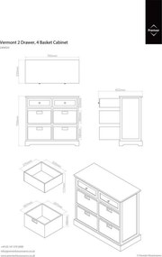 Скрин от масивна Пауловния в цвят слонова кост 76x70x33 cm Vermont – Premier Housewares