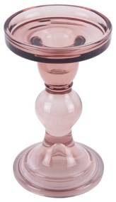 Розов стъклен свещник Изкуство - PT LIVING