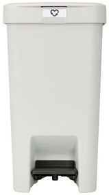 Кош за боклук с педал Brabantia StepUp 1008480, 16 л, Екологични материали, Голям отвор, Светлосив