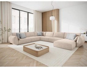 Бежов ъглов диван (ляв ъгъл) Vanda - Mazzini Sofas