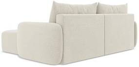Кремав разтегателен ъглов диван с място за съхранение (десен ъгъл) Kalena – Makamii