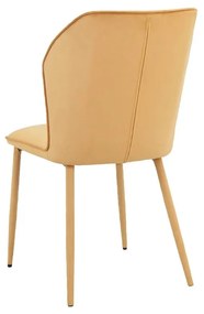 Жълти кадифени трапезни столове в комплект от 2 бр. Wilma – Støraa