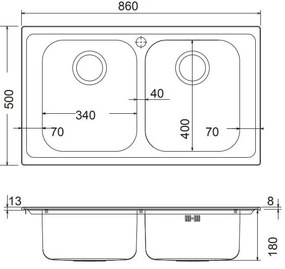 Мивка Apell Venezia 8330-Текстурирана