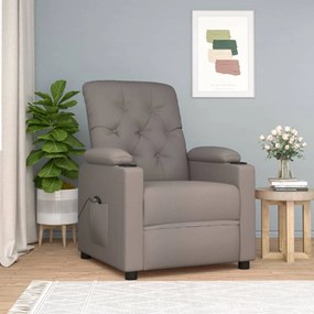 3098847 vidaXL Електрически реклайнер стол, таупе, текстил