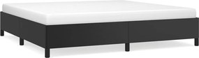 347269 vidaXL Pамка за легло черна 200x200 см изкуствена кожа