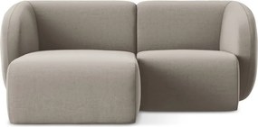 Светлокафяв кадифен ъглов диван (ляв ъгъл) Lani – Makamii