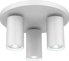 Кръгъл спот за таван LUX, бял, 3хGU10