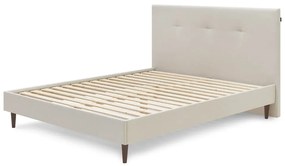 Бежово тапицирано двойно легло с решетка 180x200 cm Tory - Bobochic Paris