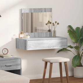 Sonata H Стена, монтирана маса за нареждане Сив сонома 83x40x70 см