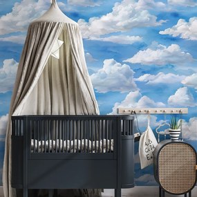 Самозалепващ фототапет – Пухкави бели облаци на синьо