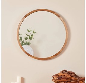 Eglo 425038 - Стенно огледало BANI, Ø 70 см, кафяво