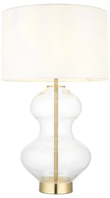 Endon 99110 - Настолна лампа KELDA с димер 1xE27/10W/230V бяла/златна