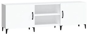 812627 vidaXL ТВ шкаф, бял, 150x30x50 см, инженерно дърво