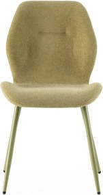 Зелени тапицирани трапезни столове в комплект 4 бр. Ansu – Marckeric