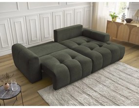 Шенилов сгъваем/с място за съхранение ъглов диван в цвят каки (десен ъгъл) Roxelane – Bobochic Paris