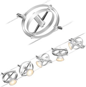 Paulmann 94436 - Комплект 5xGU5,3/10W прожектори CARDAN 230V мат хром