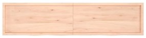 3156341 vidaXL Плот за маса, 220x50x(2-6) см, необработен масивен дъб