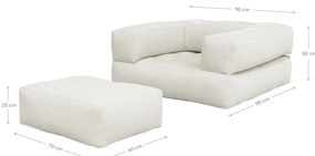 Променлив фотьойл Linen Beige Cube - Karup Design