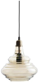 Висящо осветително тяло в златист цвят със стъклен абажур Pure – WOOOD