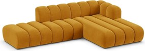 Жълт ъглов диван (десен ъгъл) Lupine – Micadoni Home