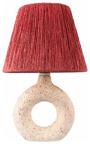 Настолна лампа 1xE27/40W/230V бял/червен