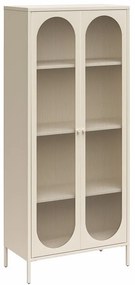 Кремава метална витрина 80x186x40 cm Luna – Støraa