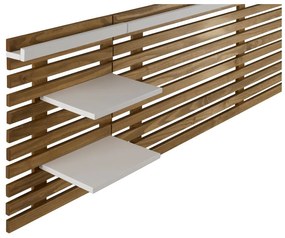 Табла за глава от бял/естествен бор 240x62 cm Nidra - Marckeric