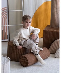 Кафяв детски пуф от рипсено кадифе – Wigiwama