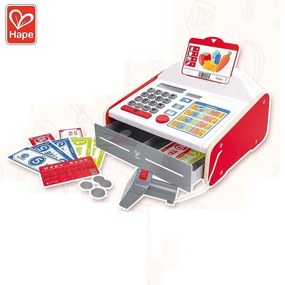 Дървена играчка, Hape, Касов апарат, 30 х 2.5 х 21 см