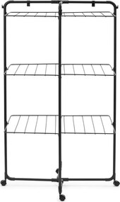 Матово черна сушилня за дрехи 23 m HangOn Tower – Brabantia