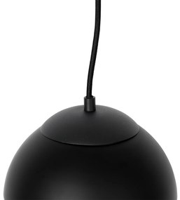 Ретро висяща лампа черна с прозрачно стъкло 20 см - Eclipse
