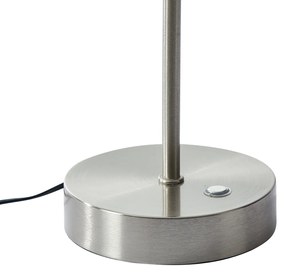 Дизайнерска настолна лампа стомана с опалово стъкло вкл. LED димируема - Joya