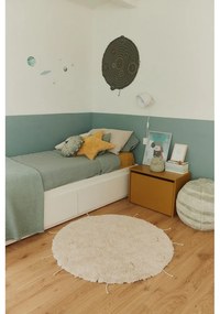 Кремав ръчно изработен памучен кръгъл килим подходящ за пране ø 100 cm Moon Multishape – Lorena Canals