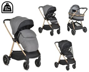Бебешка количка 2в1 Hydra CANGAROO - сив