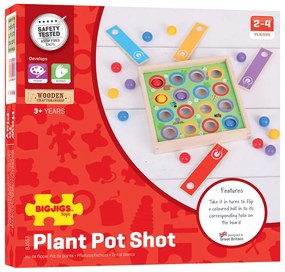 Bigjigs - Дървена игра с топчета - Право в целта