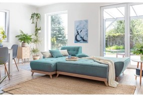 Тюркоаз разтегателен ъглов диван (променлив) Dazzling Daisy – Miuform