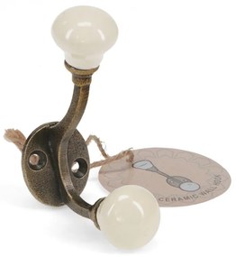 Кремава метална стенна закачалка 3 cm – Rex London