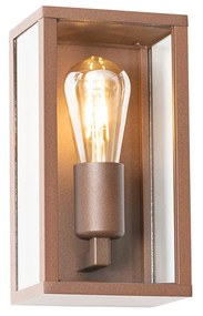 Интелигентна стенна лампа ръждиво кафява 26 см IP44 с WiFi ST64 - Charlois