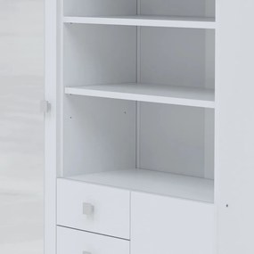 Бял шкаф за баня 90x182 cm Combi - TemaHome