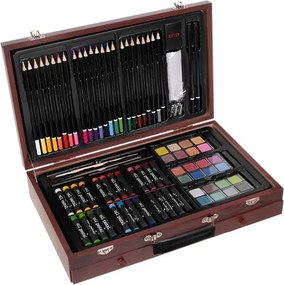 Художествен комплект за рисуване в куфар 148 части – пълен арт сет за деца и възрастни