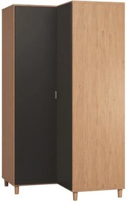 Гардероб Simple Ъгъл-Natural - Black