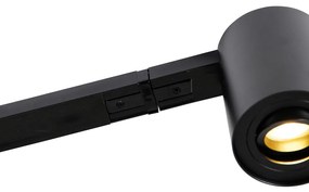 Модерна 1-фазна релсова система с 5 прожектори черна - Rondoo Up