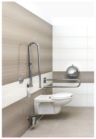 Стенен парапет за баня от неръждаема стомана 62 cm Handicap – Sapho