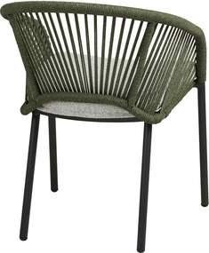 Зелен градински стол метален/подплатен Novella – House Nordic