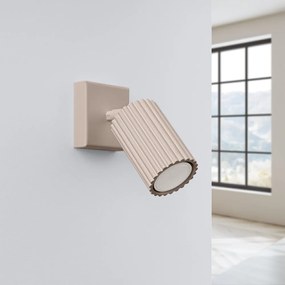 Кафяво-сив метален прожектор 8x16 cm Gleam – Sollux