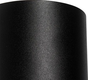 Дизайнерска стенна лампа черна кръгла GU10 50mm - Sabbir