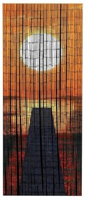 Оранжева бамбукова завеса за врата 200x90 cm Sunset - Maximex