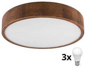 Brilagi - LED Плафониера CARVALHO 3xE27/60W/230V дъб череша Ø 47 см