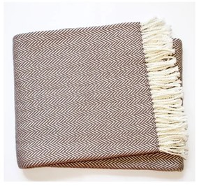 Сиво-кафяво одеяло със съдържание на памук , 140 x 180 cm Skyline - Euromant